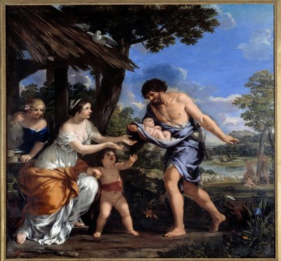 Romolo e Remo raccolti da Faustolo e sua moglie Acca Larenzia da Pietro da Cortona