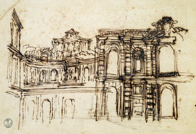 Studio per teatro in Palazzo Pitti a Firenze da Pietro da Cortona