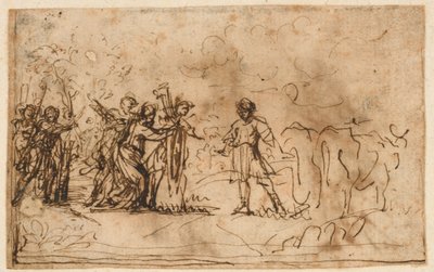 Cincinnato Chiamato dal Campo, studio per la "Storia di Cincinnato," Galleria della Villa Sacchetti (Ora Chigi), Castelfusano da Pietro da Cortona
