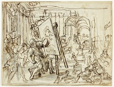 Terremoto nello studio di un artista da Pietro da Cortona