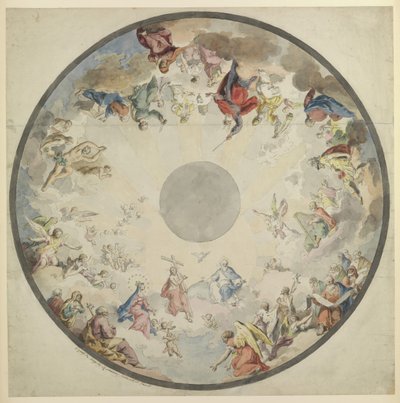 Progetto per una cupola con figure del Vecchio e Nuovo Testamento da Pietro de Angelis