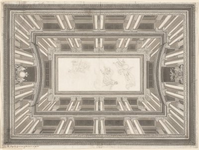 Progetto per una decorazione del soffitto trompe-l