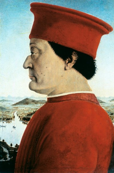 Ritratto di Federico da Montefeltro, Duca di Urbino, c. 1465 da Pietro della Francesca