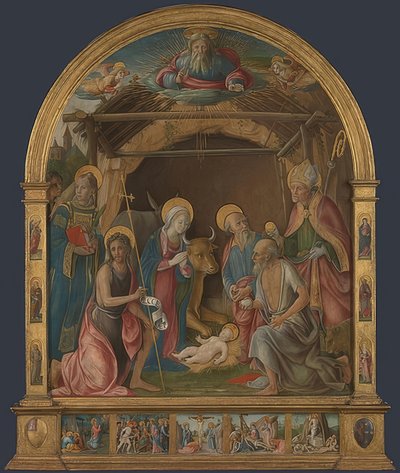 Nascita di Cristo con santi da Pietro di Francesco degli Orioli