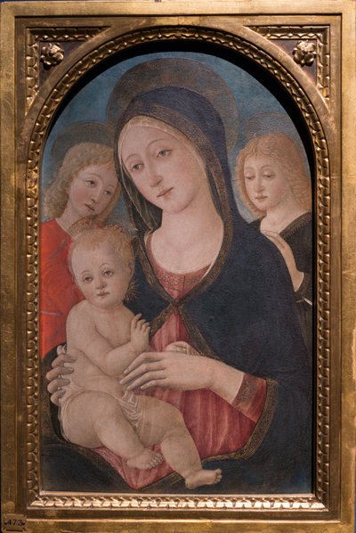 Madonna col Bambino con due angeli, c.1480 da Pietro di Francesco degli Orioli