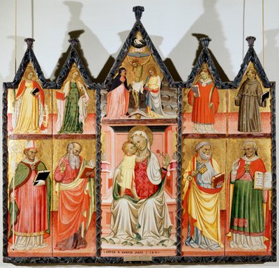 Madonna col Bambino e santi polittico, dieci pannelli separati da Pietro di Giovanni Lianori