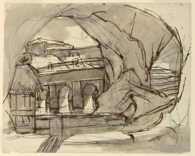 Progetto scenografico, grotta da Pietro di Gottardo Gonzaga