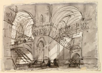 Scenografia, interno della prigione da Pietro di Gottardo Gonzaga