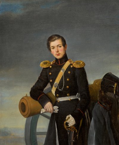 Ritratto di Alexander Nikolaevich Karamzin da Pimen Nikitich Orlov