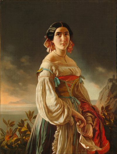 Ritratto della principessa Lina Gagarina da Pimen Nikitich Orlov