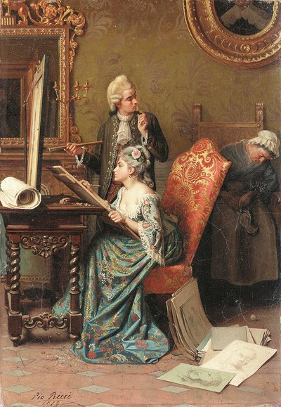 La lezione di pittura da Pio Ricci