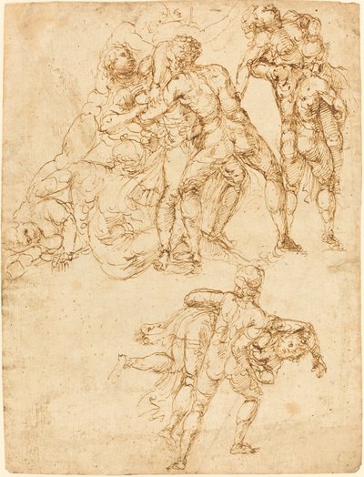 Studi per il ratto delle Sabine (verso) da Pirro Ligorio