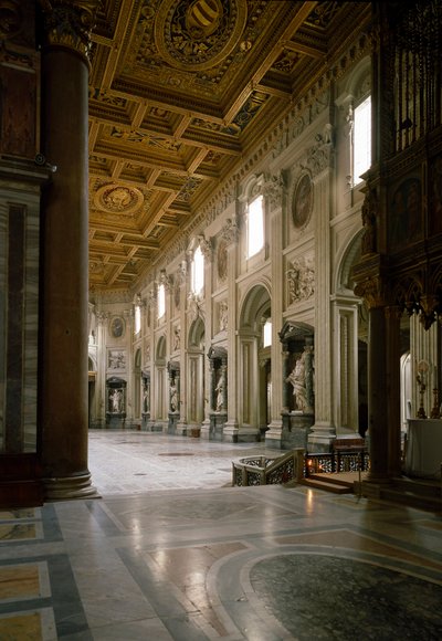 Vista della navata centrale della Basilica di San Giovanni in Laterano da Pirro Ligorio