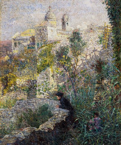 Mattina di aprile in Liguria o Ulivi in Albaro da Plinio Nomellini
