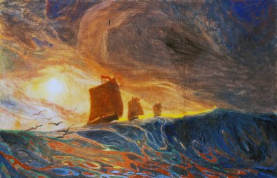 Marina e gabbiani da Plinio Nomellini