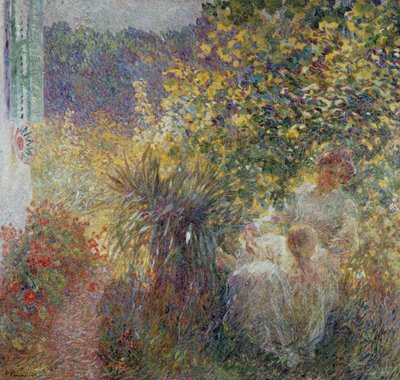 Madre e figlio in giardino da Plinio Nomellini