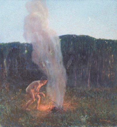 La colonna di fumo da Plinio Nomellini