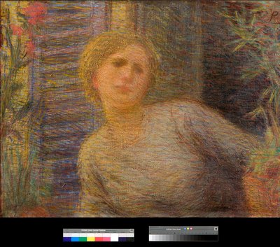 La ragazza alla finestra, dipinto di Plinio Nomellini (1866-1943) 1891 Collezione privata da Plinio Nomellini