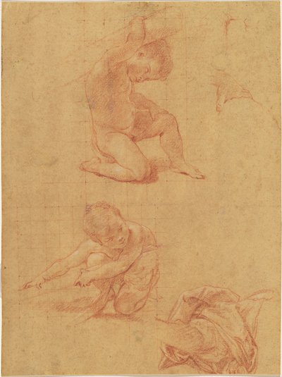 Due bambini nudi che sollevano un bastone da Pompeo Batoni