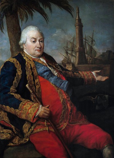 Ritratto di Pierre André de Suffren de Saint Tropez, balivo di Suffren, vice ammiraglio da Pompeo Girolamo Batoni