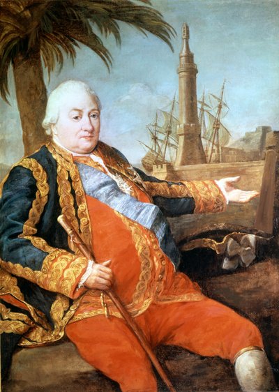 Ritratto del Cavaliere Pierre André de Suffren di Saint Tropez, balivo di Suffren (1729-1788). Dipinto di Girolamo Pompeo Batoni (1708-1787). Museo dei Castelli di Versailles da Pompeo Girolamo Batoni
