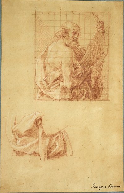 Studio per San Bartolomeo e drappeggio da Pompeo Girolamo Batoni