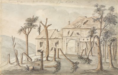 Hougoumont disegnato un mese dopo l