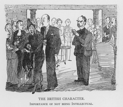 Il Carattere Britannico, Importanza di non essere Intellettuali (litografia) da Pont