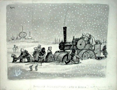 Concezioni errate popolari: Vita in Russia, illustrazione da Punch, pubblicata il 27 dicembre 1939 da Pont