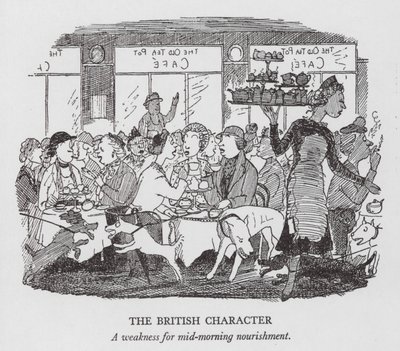 Il carattere britannico, Una debolezza per il nutrimento di metà mattina da Pont (1908 40)