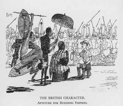 Il Carattere Britannico, Attitudine a Costruire Imperi (litografia) da Pont