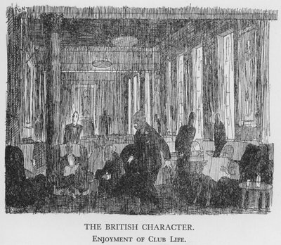Il carattere britannico, piacere della vita di club da Pont