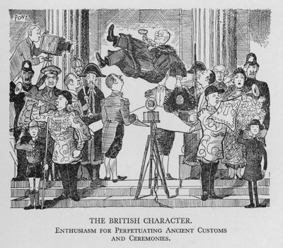 Il carattere britannico; entusiasmo per perpetuare antichi costumi e cerimonie da Pont