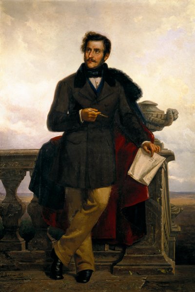 Ritratto di Gaetano Donizetti da Ponziano Loverini
