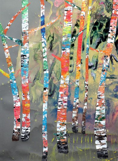 Foresta di betulle colorata da Poonam Choudhary
