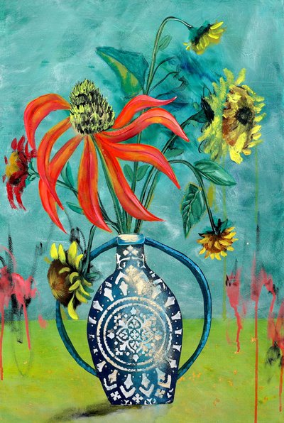 Fiori in un vaso colorato da Poonam Choudhary