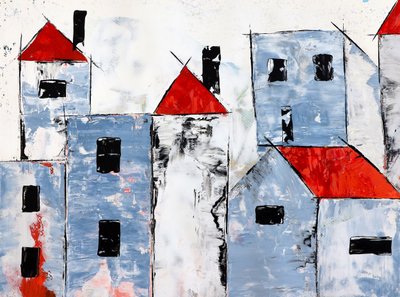 La moderna città dai tetti rossi da Poonam Choudhary