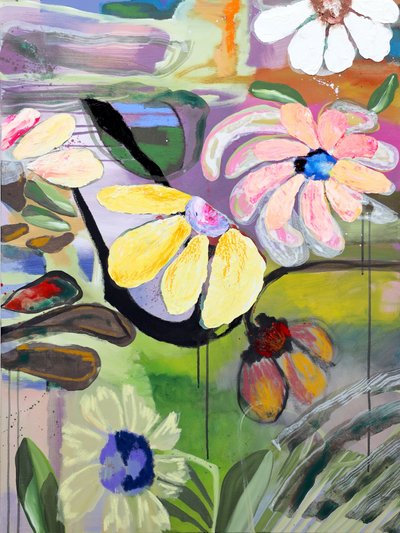 Fiori astratti dai colori vivaci da Poonam Choudhary