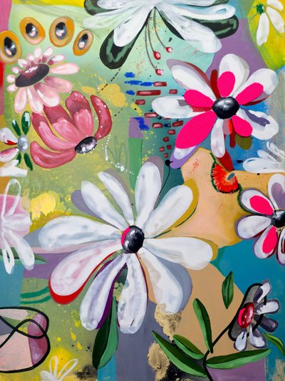 Fiori astratti dai colori vivaci da Poonam Choudhary