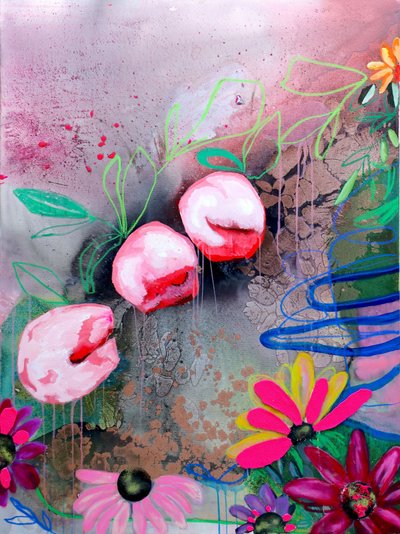 Fiori astratti dai colori vivaci da Poonam Choudhary