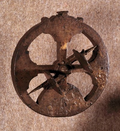 Un astrolabio, uno strumento di misurazione astronomica usato dai navigatori. Realizzato in Portogallo. 1648 da Portuguese School
