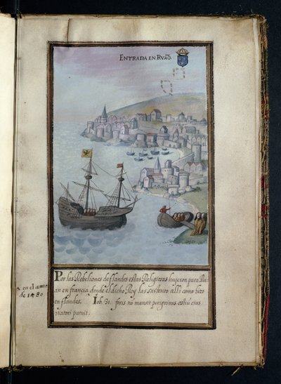 Arrivo a Rouen, da una storia delle peregrinazioni delle monache di Syon, compilata a Lisbona all