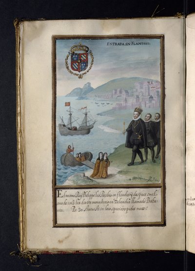 Arrivo nelle Fiandre, da una storia delle peregrinazioni delle monache di Syon, compilata a Lisbona all