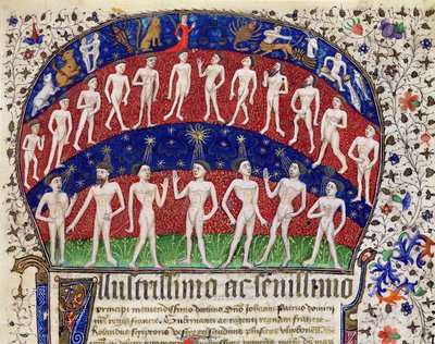 Fol.1 Segni dello zodiaco e un gruppo di uomini, da 