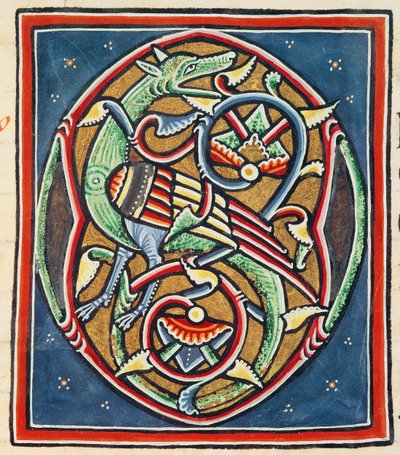 Ms 3089 fol.35r Iniziale abitata O, XII o XIII secolo da Portuguese School