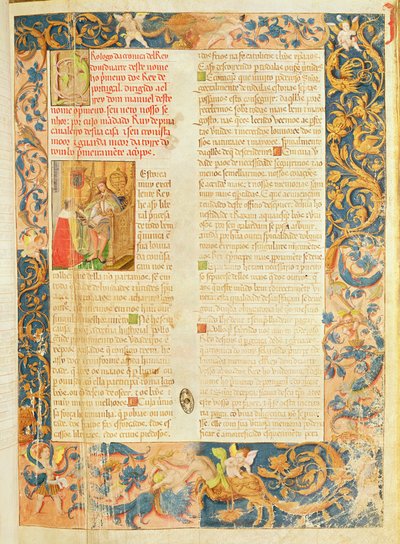Pagina dalla Cronaca del re Duarte I (1391-1438) da Portuguese School