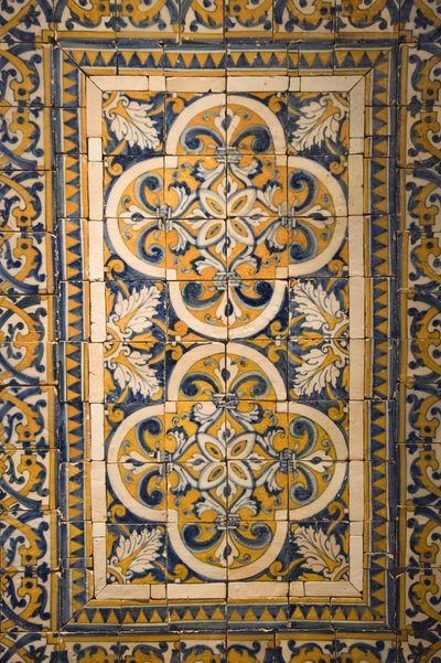 Piastrelle quadrilobate con bordo da Portuguese School