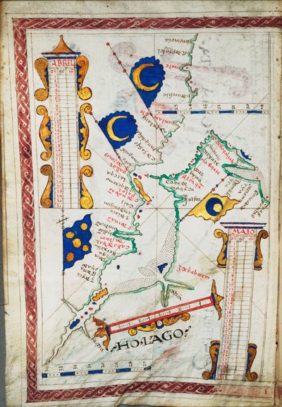 Scala: [ca. 1:14 500 000]. Luoghi aggiuntivi: Golfo Persico, Golfo di Oman., c.1550-60 da Portuguese School