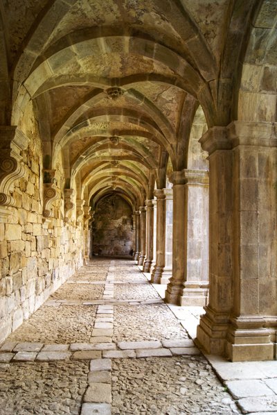 Vista dei chiostri, Monastero di Santa Maria de Salzedas, Tarouca, Portogallo da Portuguese School