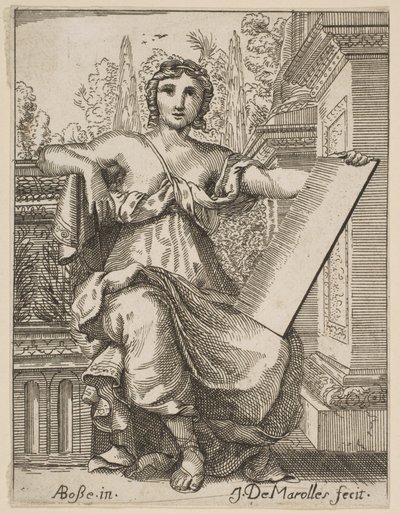 Donna seduta che tiene una tavoletta da Possibly by Jean Antoine de Maroulles